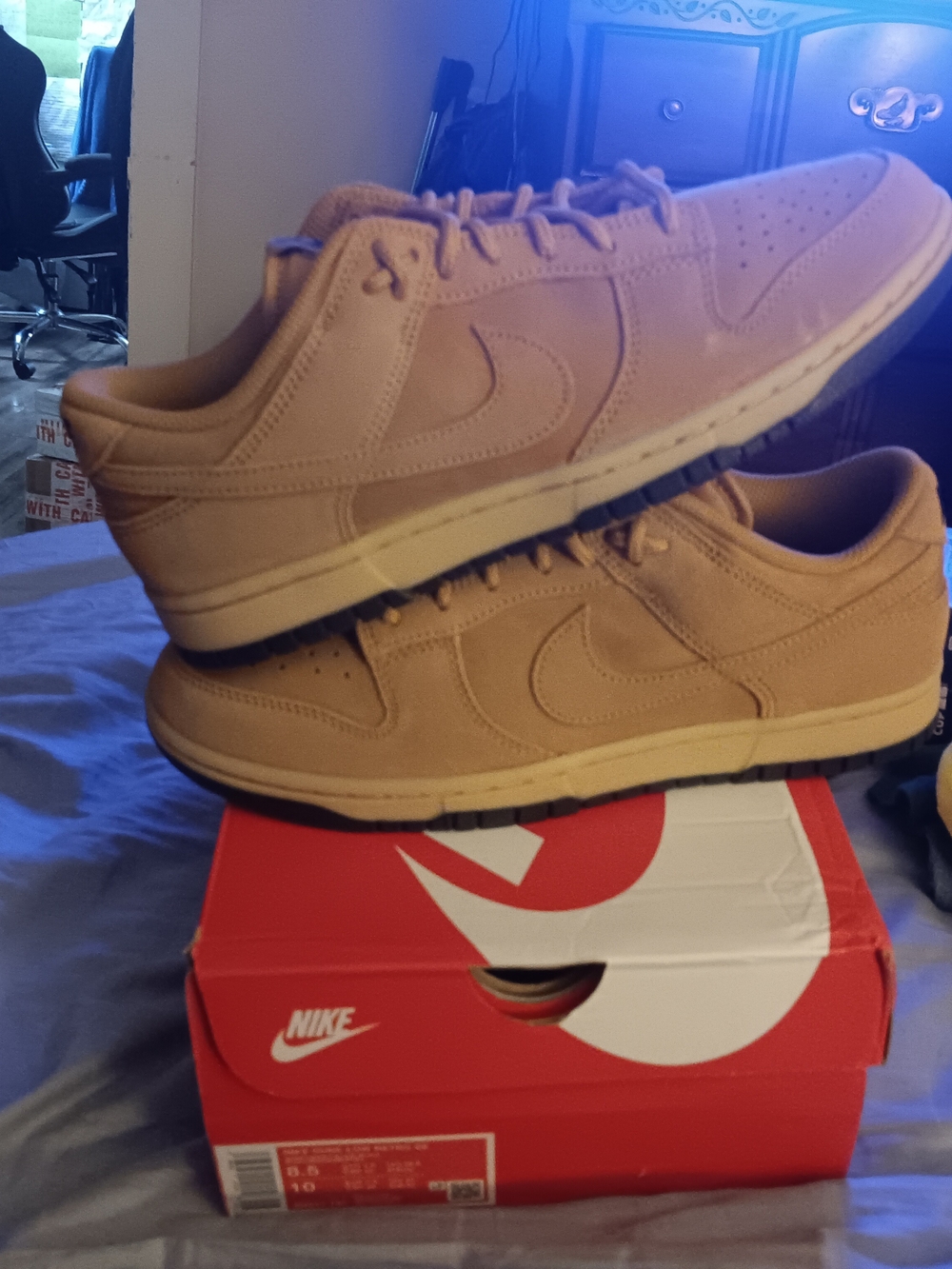 Nike Men’s Low-Top Suede Sneakers in Tan